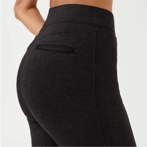 Spanx Pants High Rise Ponte Flare in Charcoal Grey - Picture 3 of 10